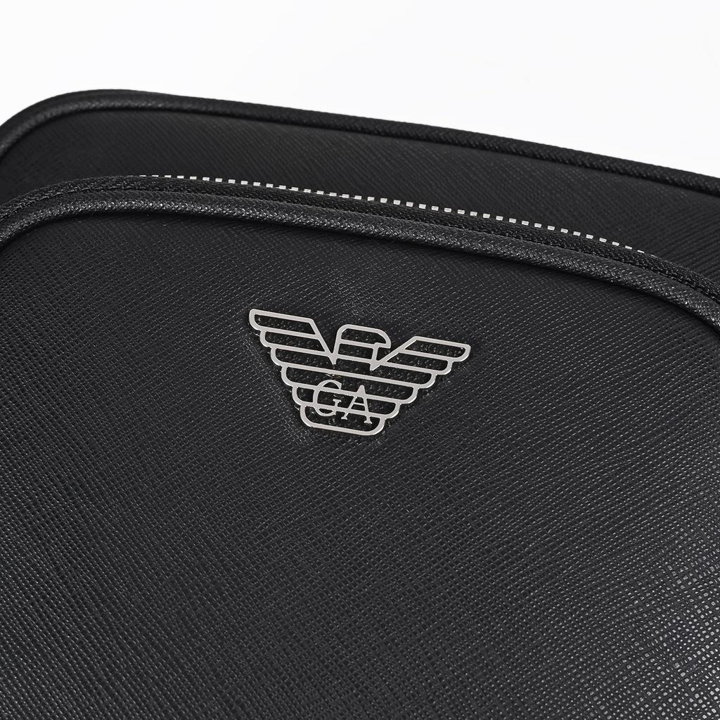 Emporio Armani Eagle Plate Shoulder Bag, Men's, Black, Y4M387, Y138E, 81072 [Used]