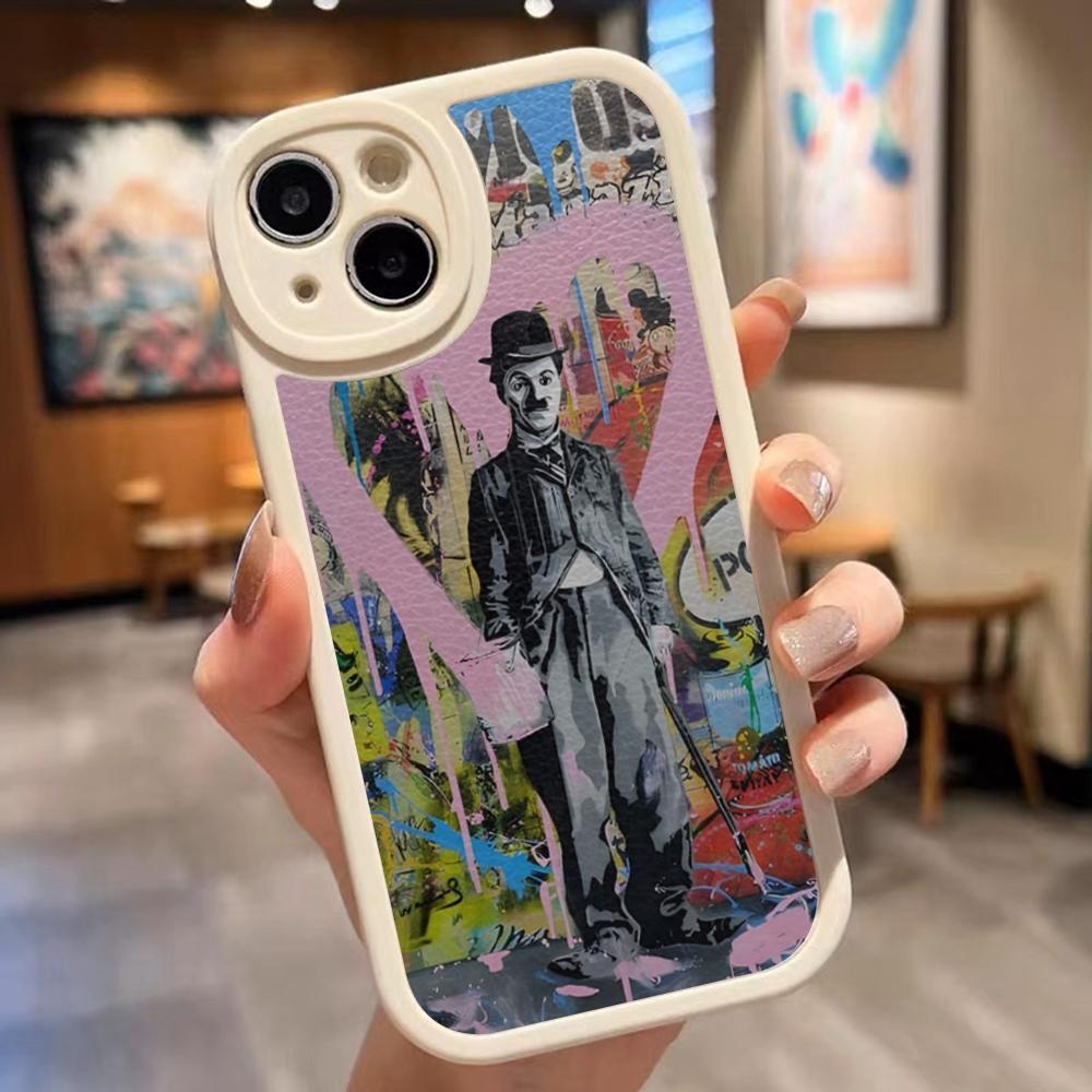 Street Art Banksy Graffiti Phone Case New 2025 Lambskin Silicone For IPhone 16 15 14 11 12 13 Pro Max Mini X XR XS 8 Plus Funda