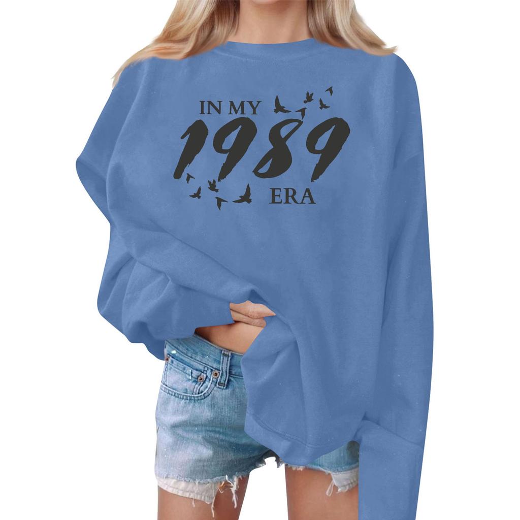 Женские повседневные модные толстовки с длинным рукавом и круглым вырезом с принтом, пуловер, топ