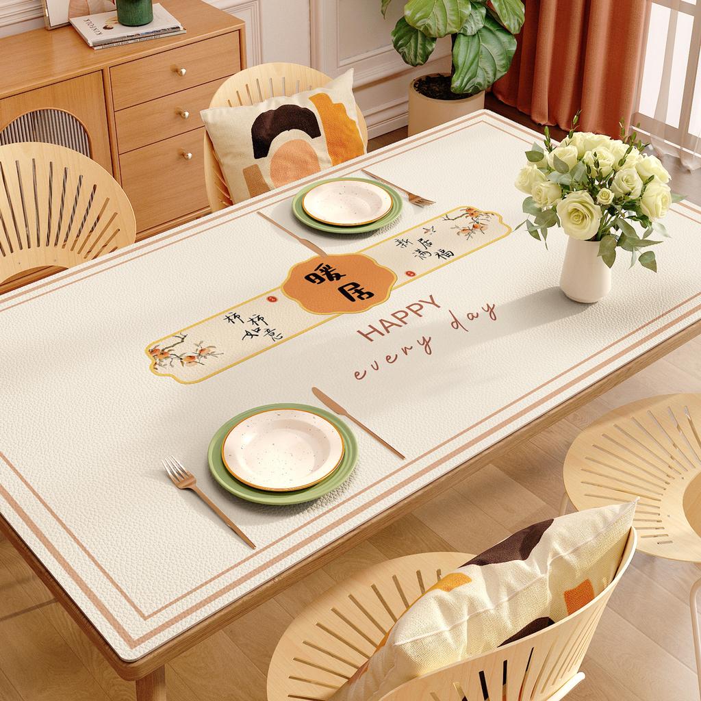 Кожаный водонепроницаемый, маслостойкий, не требующий стирки и пыленепроницаемый настольный коврик Настольный коврик Настольный коврик Скатерть Скатерть