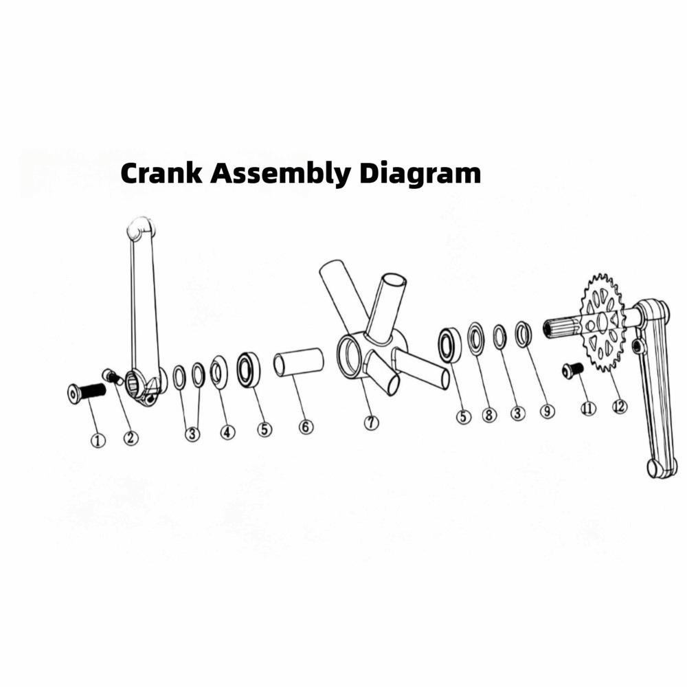 Chromoly Steel BMX Crank Arm Set 170 Mm Bike Crank Arms Durable BMX Crank Set  Climbing Bike Use