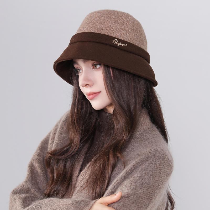 Шерстяная шляпа-ведро во французском стиле для женщин - зима и осень, дышащая вязаная шапка для повседневной носки, вечеринок