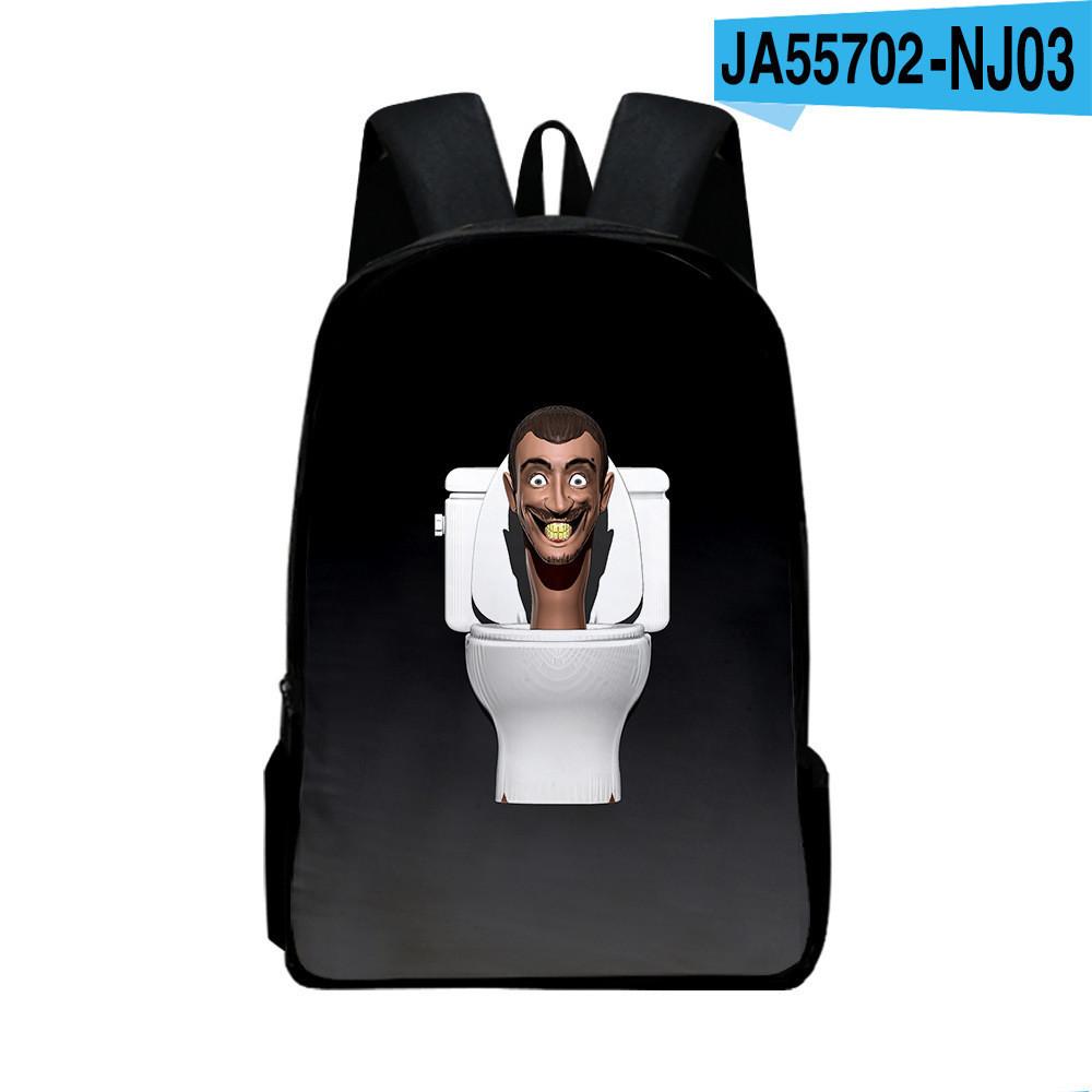 Toilet Skibidi Character School Bag With Lightweight Polyester Lining Kids For