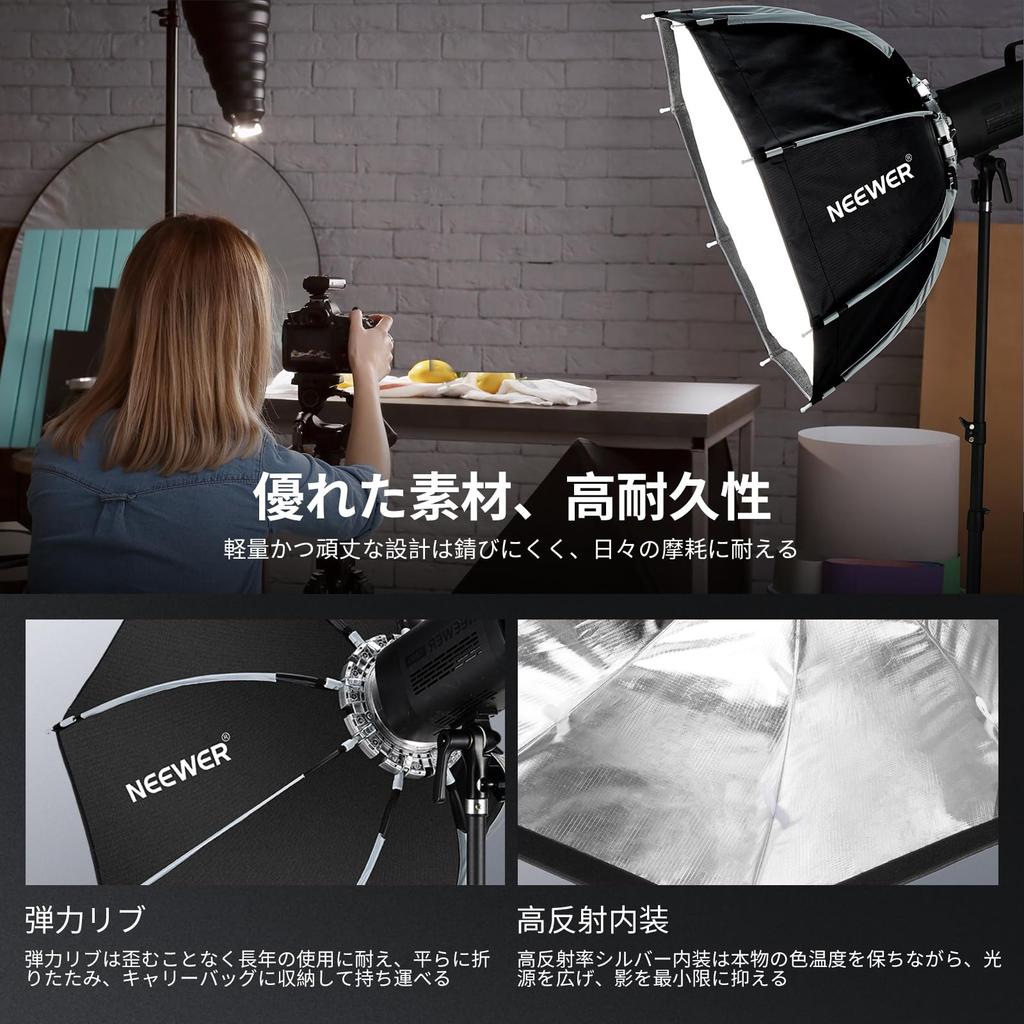 NEEWER Octagon Softbox Quick Release Bowens Mount Octagon Softbox with Honeycomb RGB CB60 CB60B CB200B MS60B MS60C MS150B for Pro Vision 4 Q4 NS27P