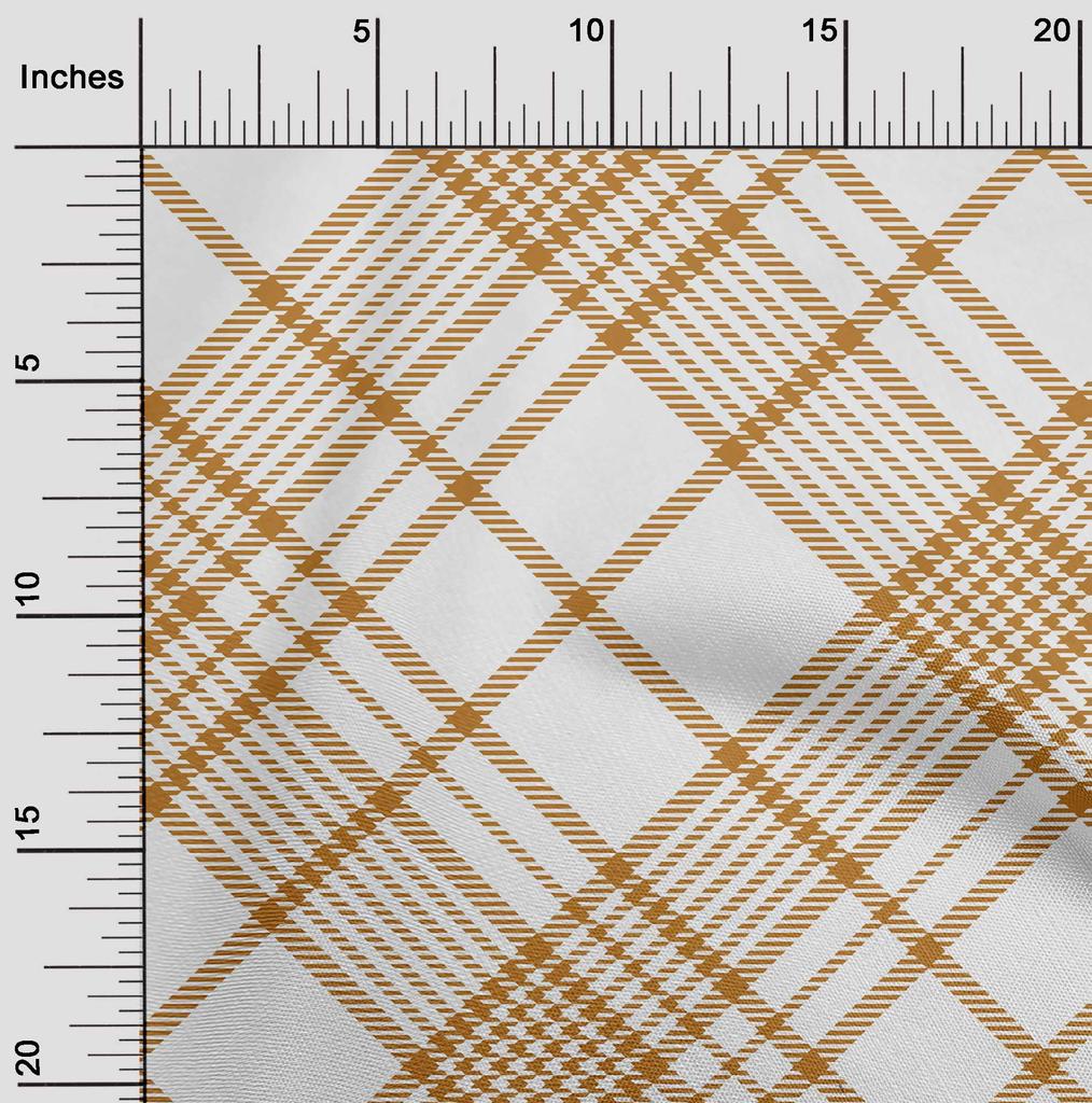 oneOone Хлопковая гибкая коричневая ткань, тартан, принадлежности для квилтинга, швейная ткань с принтом, 40 дюймов в ярдах