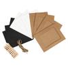 10 Piece Wall Hanging Paper Photo Frame 3 Color Designs Includes Rope and Wood Clips For Home Art Display Picture Frame