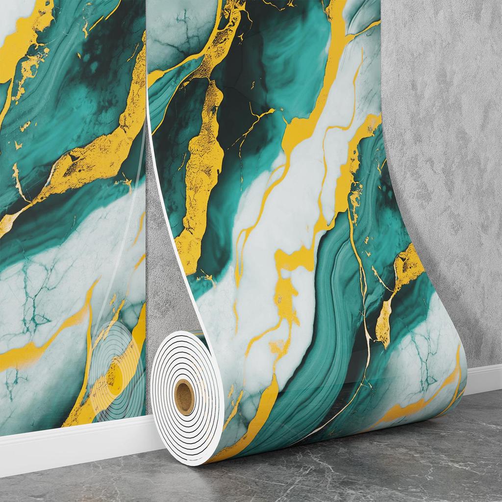 Самоклеящаяся водостойкая настенная наклейка под мрамор для ванной комнаты, гостиной, кухни и ТВ-зоны.