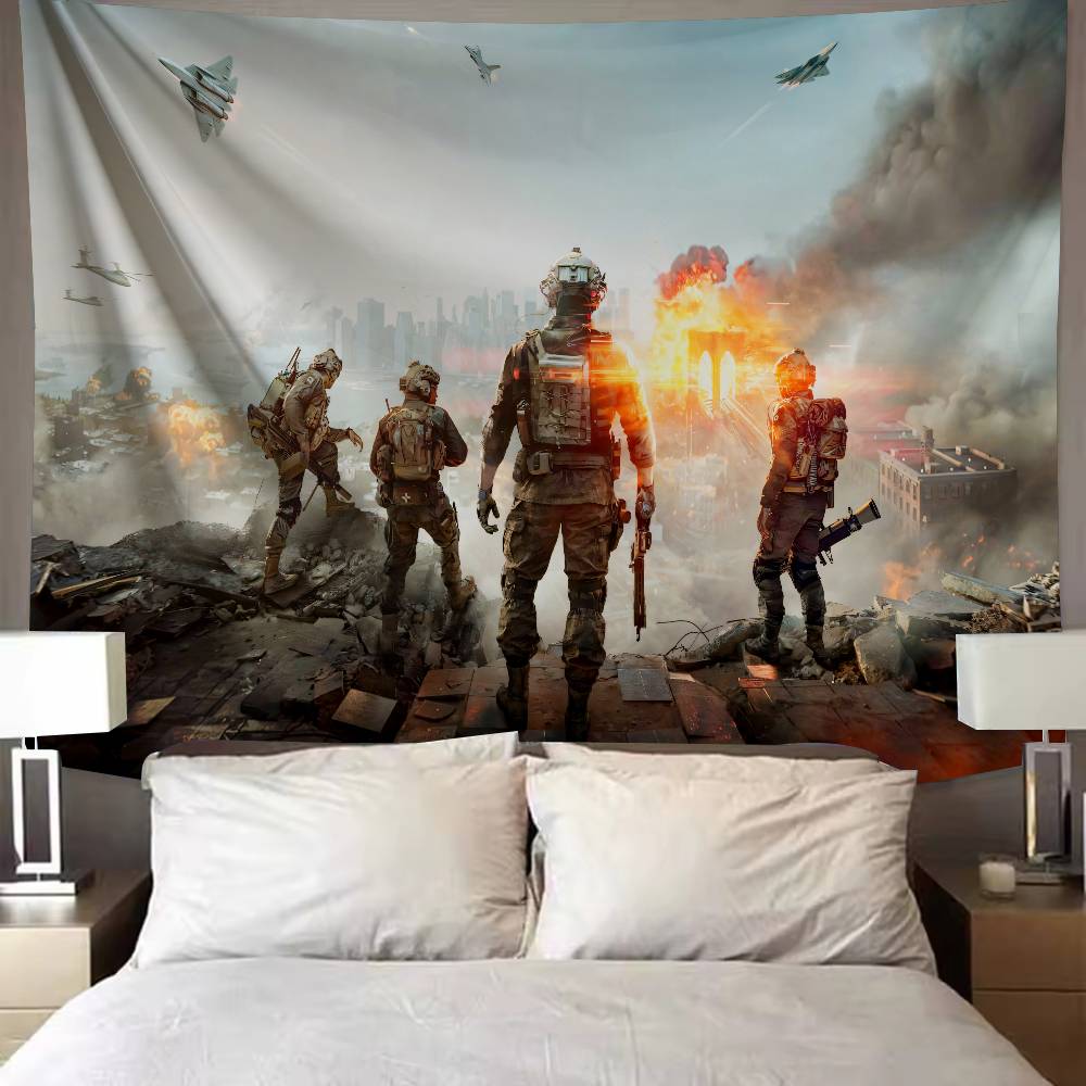 New FPS Gaming Battlefield 6 Cool Tapestry Background Hanging Cloth Bedroom Tapestry Room Decor Aesthetic Tapestry Wall Hanging