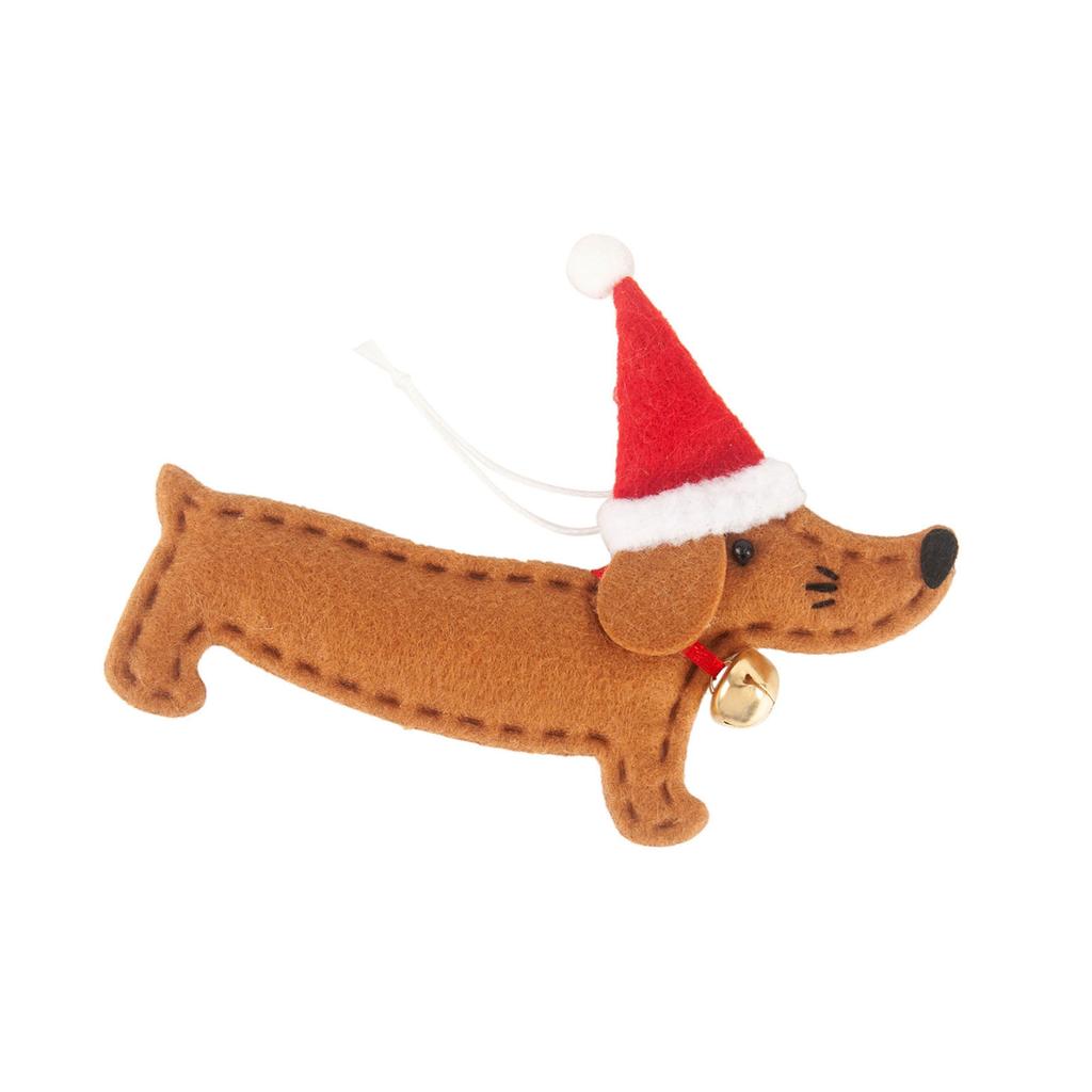 Festive Cartoon Dog Christmas Ornament for Kids Safe Holiday Home Decoration Lightweight Pet Friendly Hanging Accessory