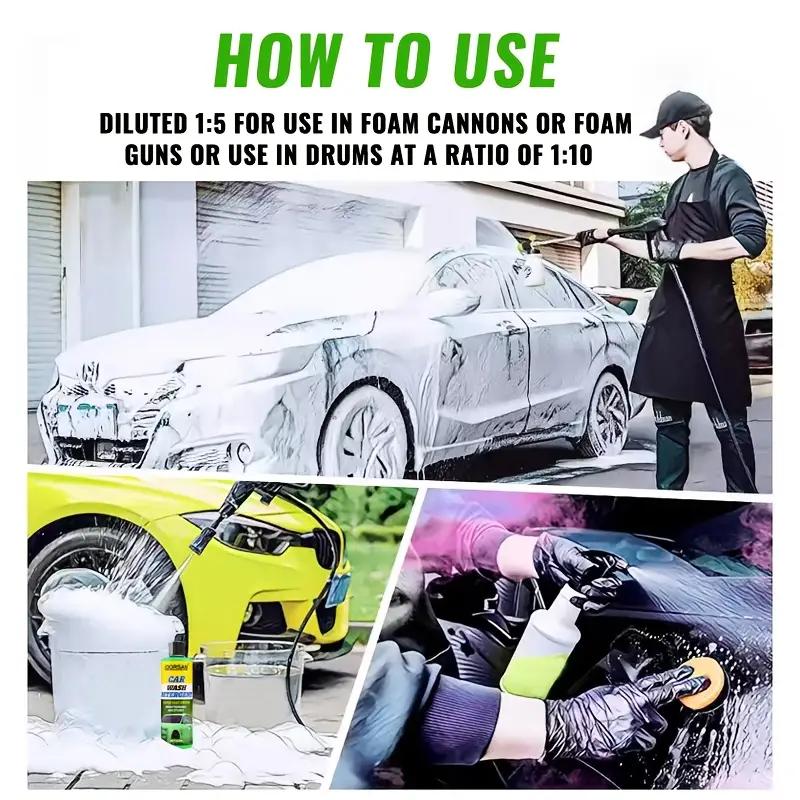 Зеленая Жидкость для Ухода за Лакокрасочным Покрытием Автомобиля - Высокопенная Формула с Балансом pH, Долговечный Уход, Универсальная для Всех Типов Лакокрасочного Покрытия и Безопасная