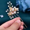 OuJyO Coming-of-Age Ceremony Hair Accessories, Wedding Hair Accessories, Pearl Sparkling U-Pin Hairpins, Stylish 3-Piece Set, Hair Ornaments for