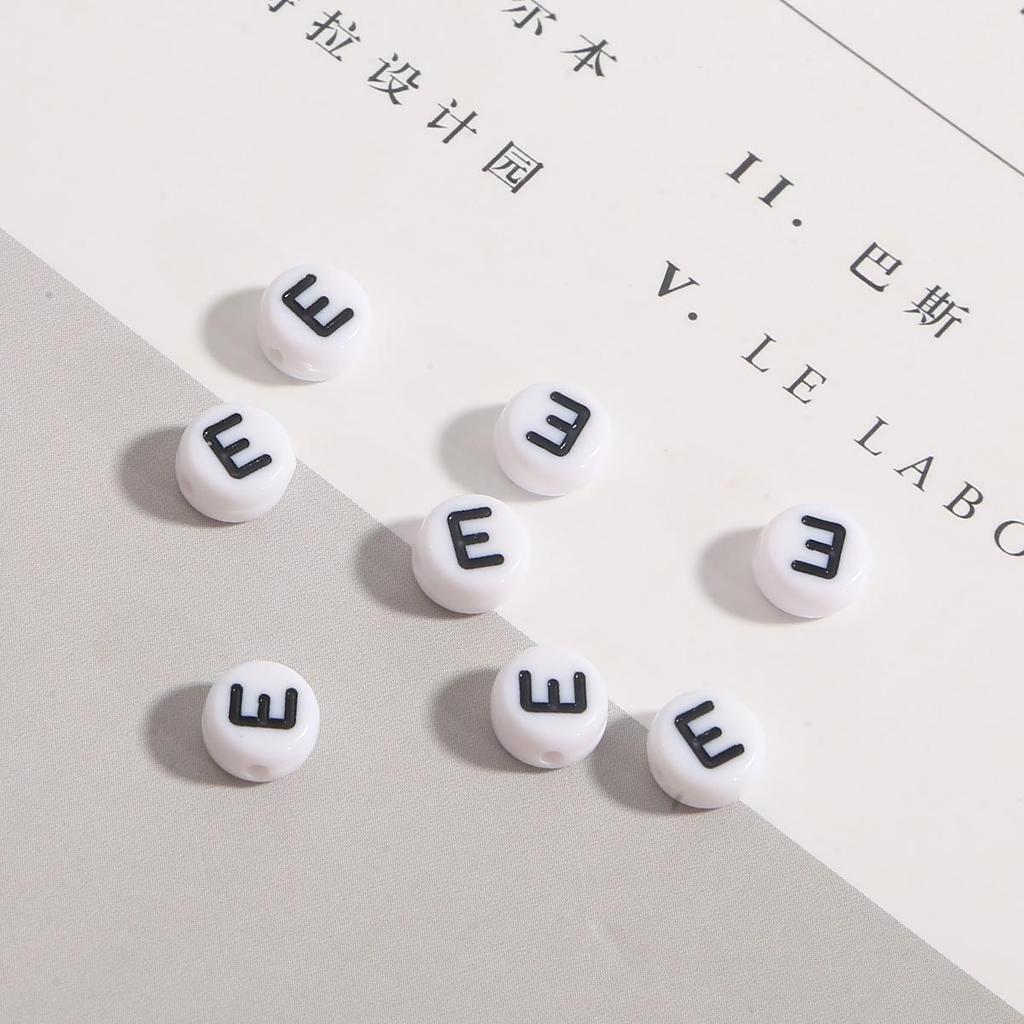 100 шт. бусины с буквами, круглые бусины с буквами алфавита, акриловые бусины, сделай сам, изготовление ювелирных изделий, браслет, ожерелье, аксессуары