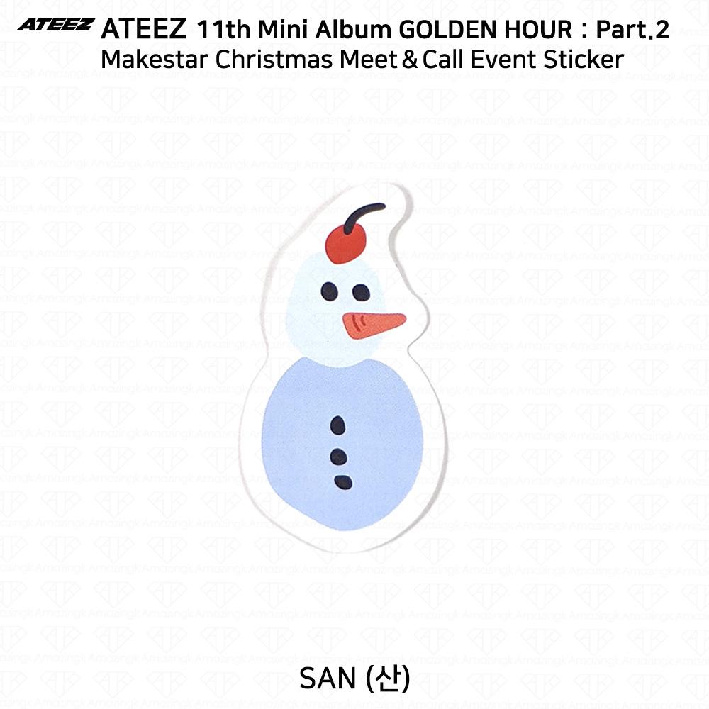 ATEEZ Golden Hour Часть 2 Makestar Christmas Meet&Call Event Фотокарточка Наклейка