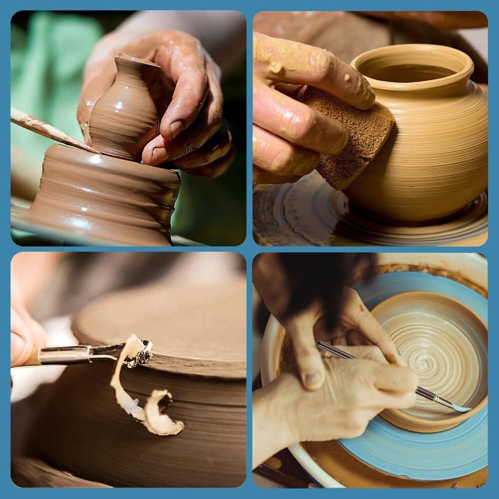 25Pcs Handmade DIY Ceramics Clay Tools Set Art Craft Wax Carving Tool Kit Handicraft
