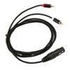 Кабель XLR на двойной RCA гнездо-штекер с низкими потерями, бесшумный Y-разветвитель-дубликатор, стереофонический межкомпонентный кабель 1 м