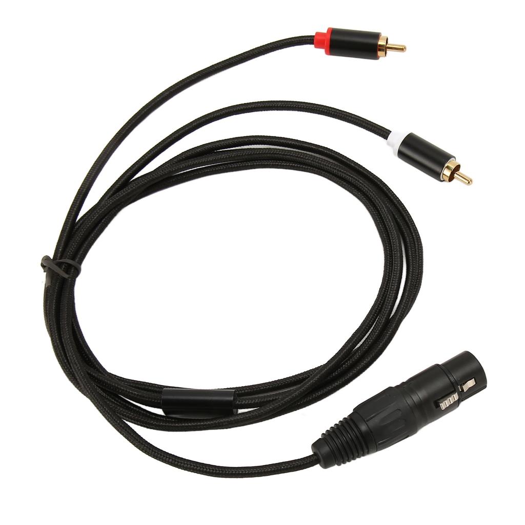 Кабель XLR на двойной RCA гнездо-штекер с низкими потерями, бесшумный Y-разветвитель-дубликатор, стереофонический межкомпонентный кабель 1 м