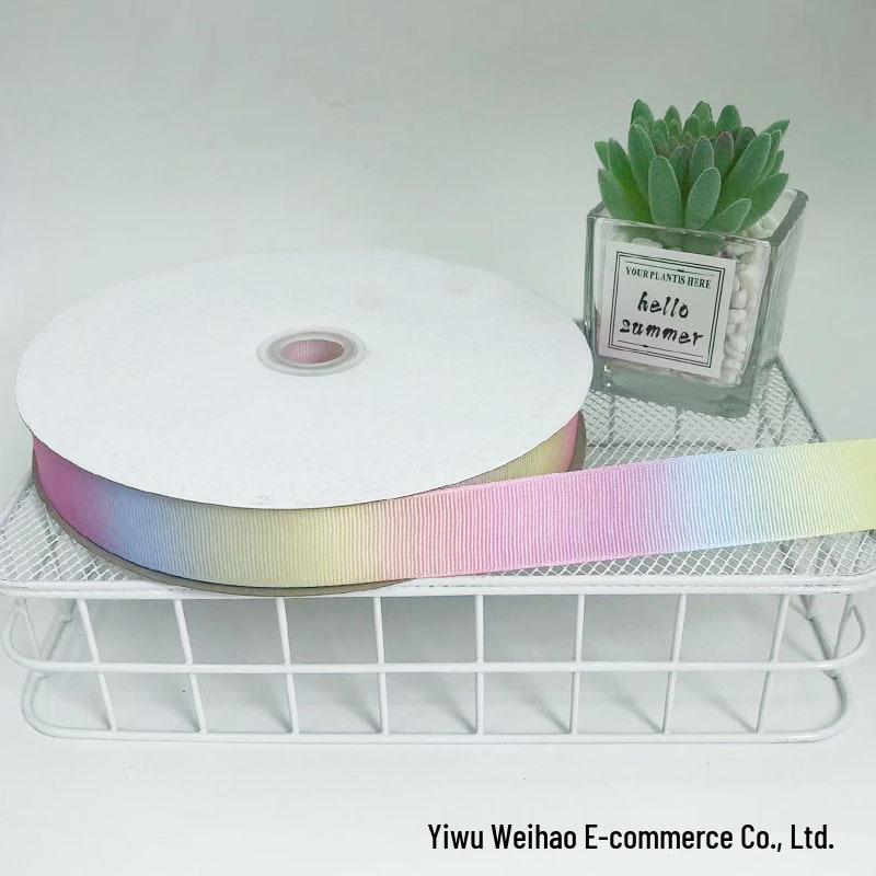 Handmade Rainbow Grosgrain Hair Accessories & Satin Flower Cake Box Ribbon