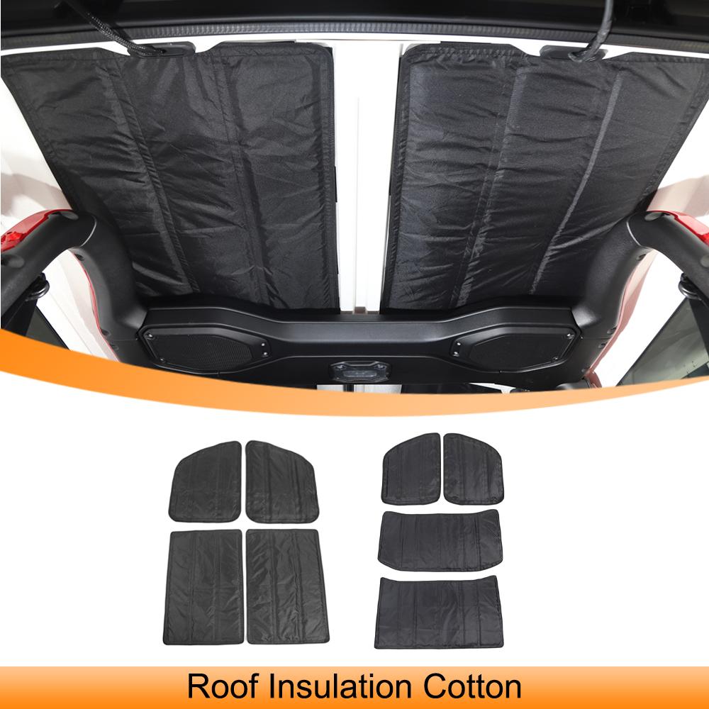 Roof Heat Insulation Cotton Sound Deadener Cover Kit for Jeep Wrangler JL 2018 2019 2020 2021 2022 2023 2/4-Door Car Accessories Heat Shields 2