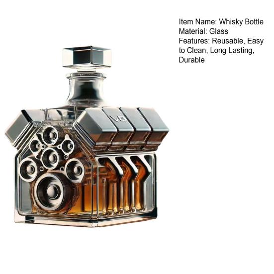 Бутылка виски с двигателями V8 Креативное украшение для винного графина Персонализированная бутылка виски Украшение для домашнего бара