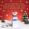 Light Up Christmas Key Ring Keyboard Clicker Button Sound Pendant Voice Keychain  Party Small Gift