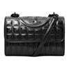 Fleming Diamond Quilted Chain Strap Mirror Metallic Leather Crossbody Shoulder Bag Small Women Bags Black 155938-001