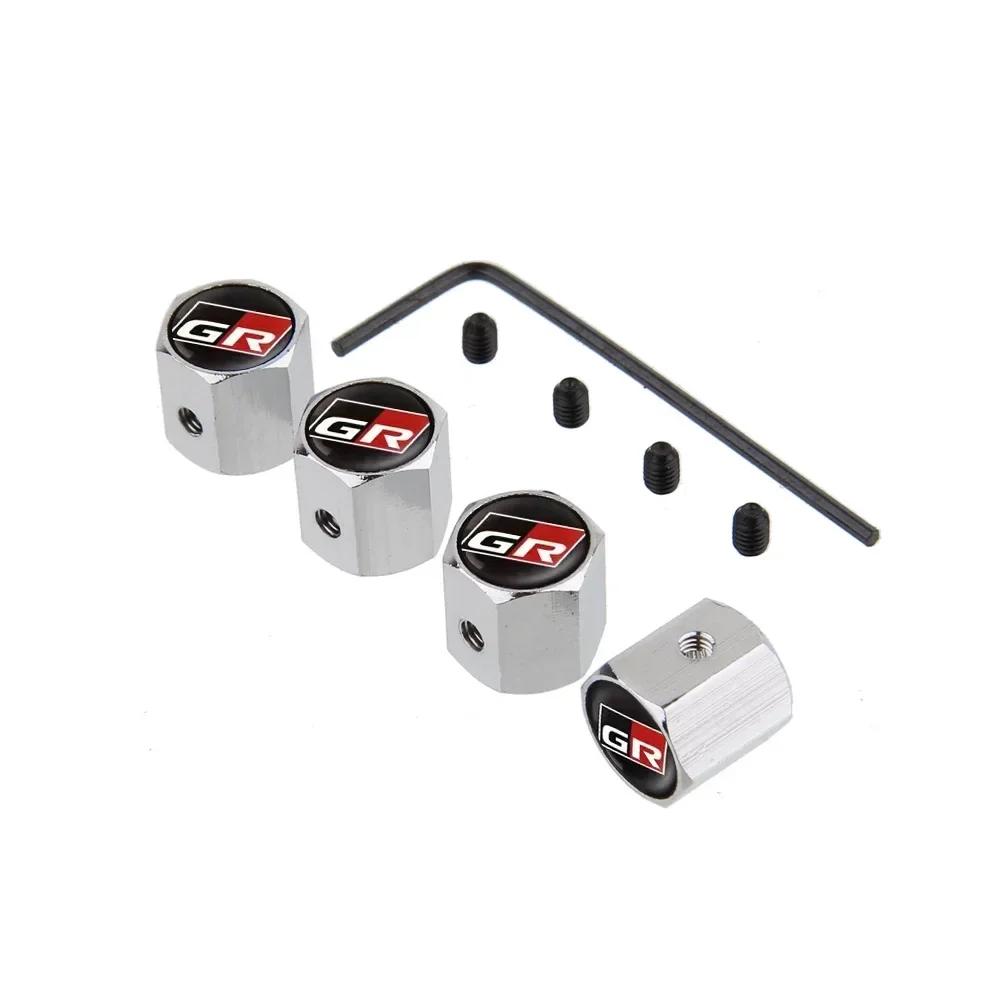 Car Wheels Tire Valve Caps Anti-theft Air Cover for Toyota GR Sport Gazoo Racing Corolla Camry Hilux Aqua Prius Prado Yaris Rav4