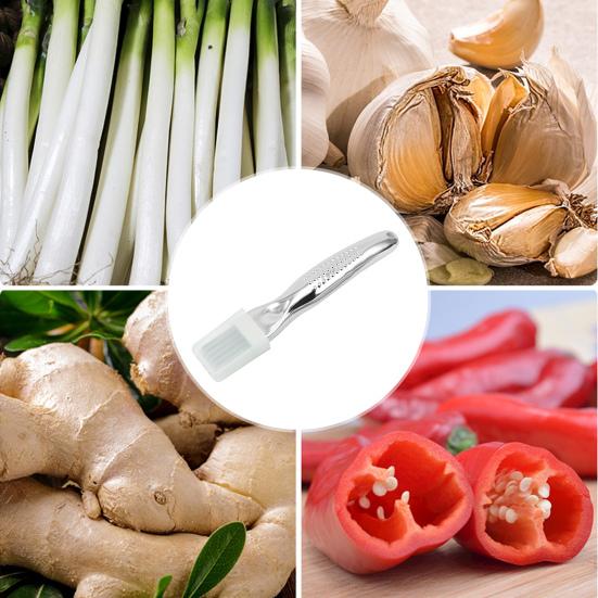 Onion Slicer Stainless Steel Cutter with Sheath 6-Blade Green Onion Shredder for Quick Even Shredding Non-Slip Handle