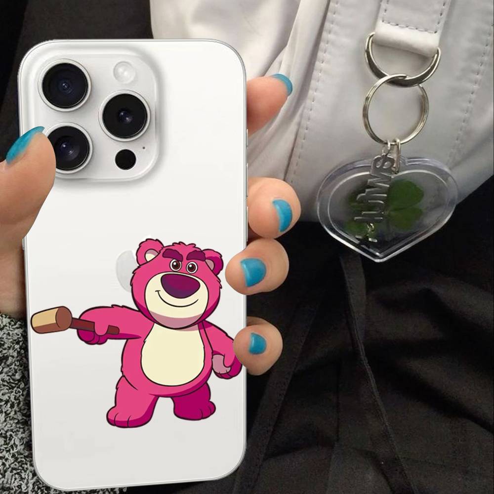 Милый чехол для телефона L-Lotso для iPhone 17/16/15/11/13/14 Pro Max Plus/X/Xr/Xs Max/12mini Air Прозрачный Clear