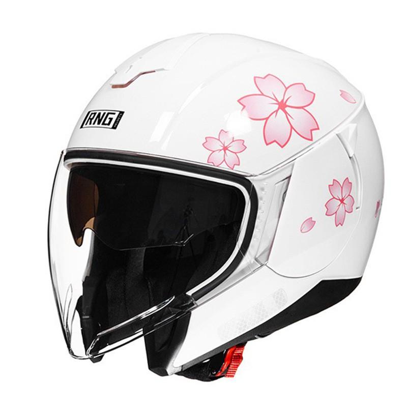 Bluetooth Motorcycle Helmet 3/4 Open Face Men Women ABS Full Coverage Riding Gear