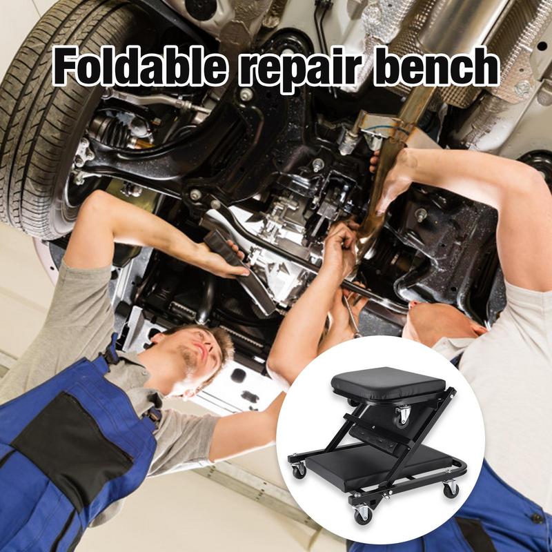 Доска для автомеханической мастерской Коврик для технического обслуживания автомобиля Инструменты для автомеханической мастерской Сиденье для автомобиля с откидной подушкой
