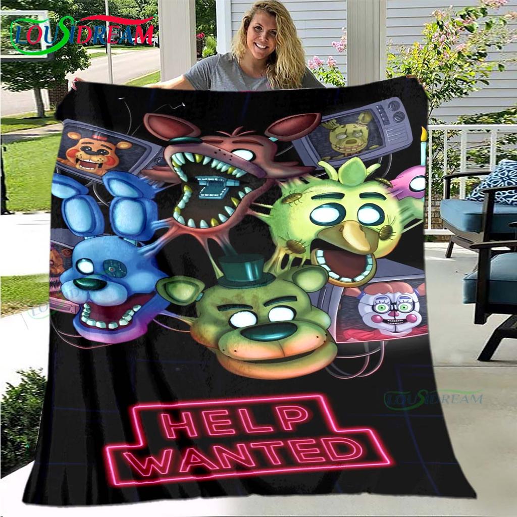 Горячие Персонажи Ужасов Узор Фланелевый Тонкий Плед Портативный Домашний Дорожный Офисный Плед для Игр во Время Обеденного Перерыва Подарок на День Рождения