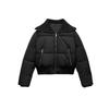 Winter New Women's Clothing American Rib Decorative Layer Warm-Keeping Cotton Clothing Long Sleeves Short Jacket 3046240