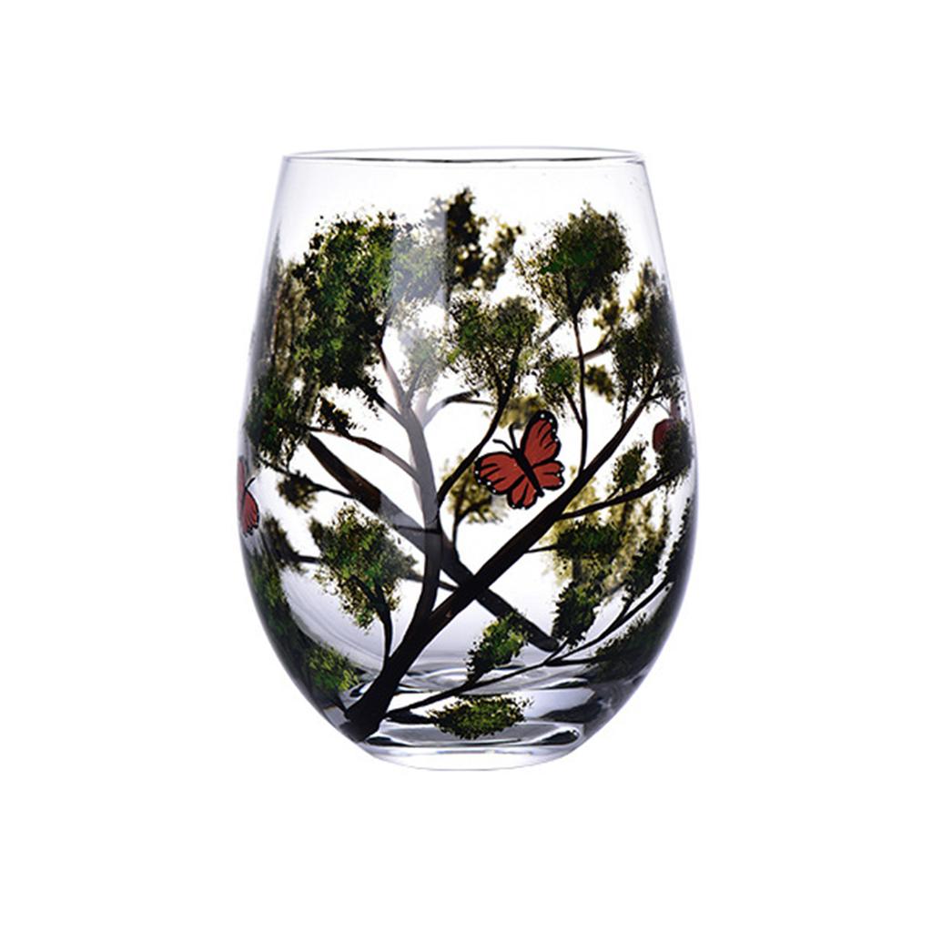 Креативный печатный стеклянный стакан Four Seasons Trees Винные бокалы Пивные кружки Винный стакан Материал стекла для вина Пива и коктейлей