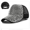 Adjustable Shiny Mesh Cap Cotton Baseball Hats Fashion Rhinestones Baseball Caps For Women Girls