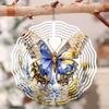 Colorful Butterfly Flower Metal Wind Chime for Outdoor Garden Patio Balcony Decoration No Battery Needed Durable Indoor Outdoor Decor