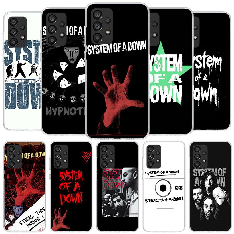 System Of A Down Phone Case For Samsung Galaxy A12 A22 A32 A52 A72 A02S Phone Case Note 20 Ultra 10 S10 Plus A51 A71 A50S A20S A