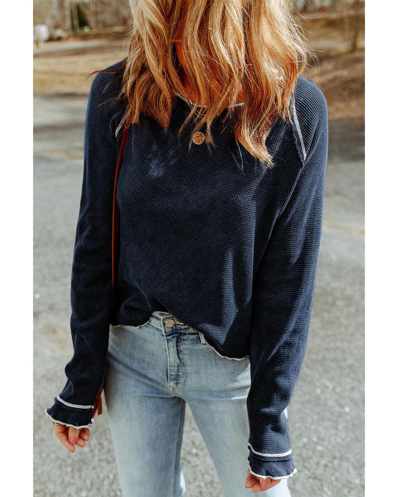 Azura Exchange Текстурированный топ с длинными рукавами