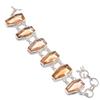 Morganite Gemstone Handmade 925 Sterling Silver Bracelet 7-8" B6g22