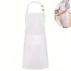 1 шт. Регулируемый фартук с нагрудником Водонепроницаемый и маслостойкий, Подходит для домашней кухни, готовки, шеф-повара, барбекю на открытом воздухе и рисования, Кухня