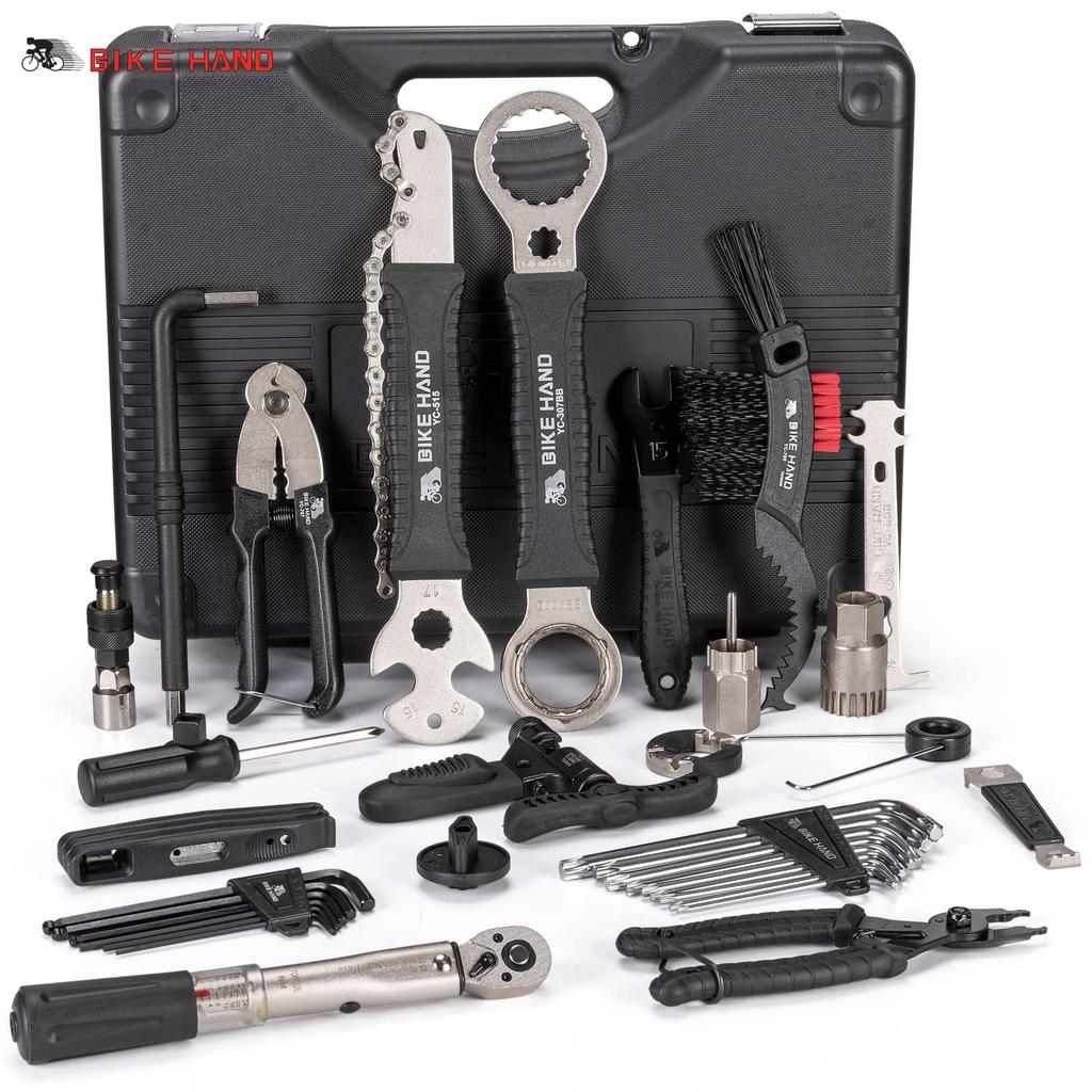 BIKE HAND Bicycle Tool Kit with Torque Shimano for Maintenance and Repair 21-Piece Wrench, Compatible, (YC-799A)
