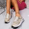 Весенне-осенние модные сетчатые дышащие однотонные модные женские спортивные туфли с застежкой-молнией и декоративной шнуровкой