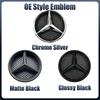 Car Sticker Silver And Black OE Style Front Grill Star Emblem Chrome Logo Badge For Mercedes Benz W176 W246 W205 W212 W207 W217