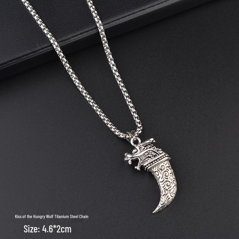 Модная подвеска в виде шестиконечной звезды, ожерелье из титановой стали для мужчин и женщин - хип-хоп стиль, цепочка для свитера, ювелирное изделие.