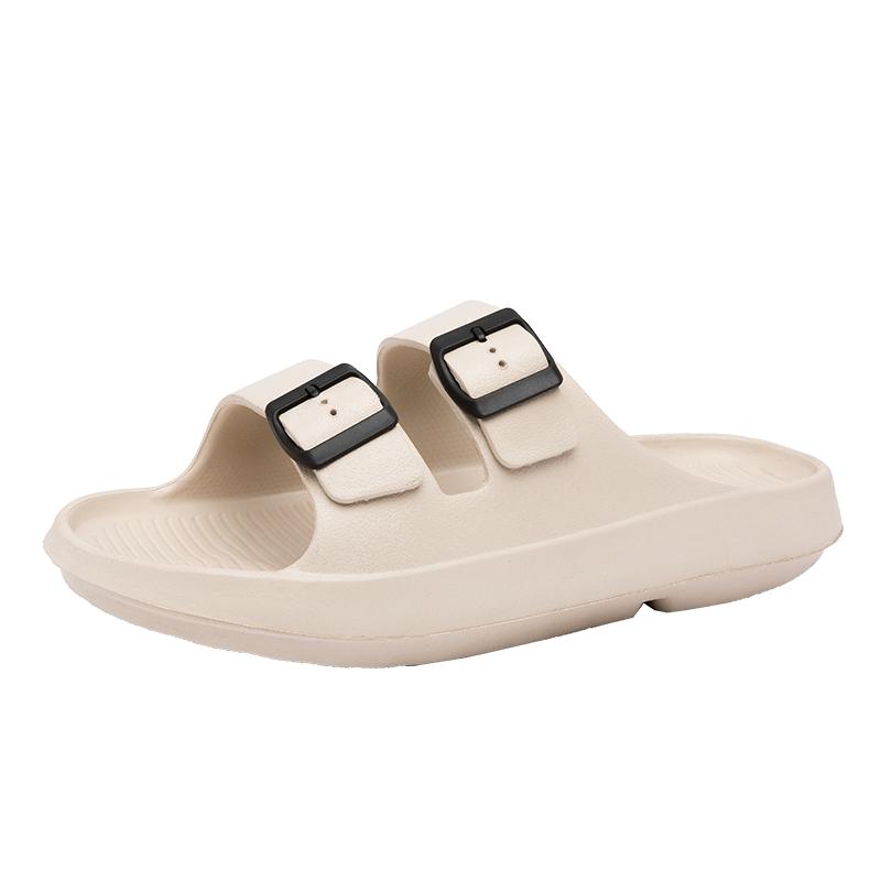 Женские тапочки Cloud на толстой платформе с двойной пряжкой и мягкой подошвой, сандалии-подушки, женские летние пляжные нескользящие шлепанцы