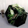 1pc Wolf Moon Compact Travel Umbrella, Automatic Folding Lightweight Windproof 8-Bone Reinforced Design, 012147