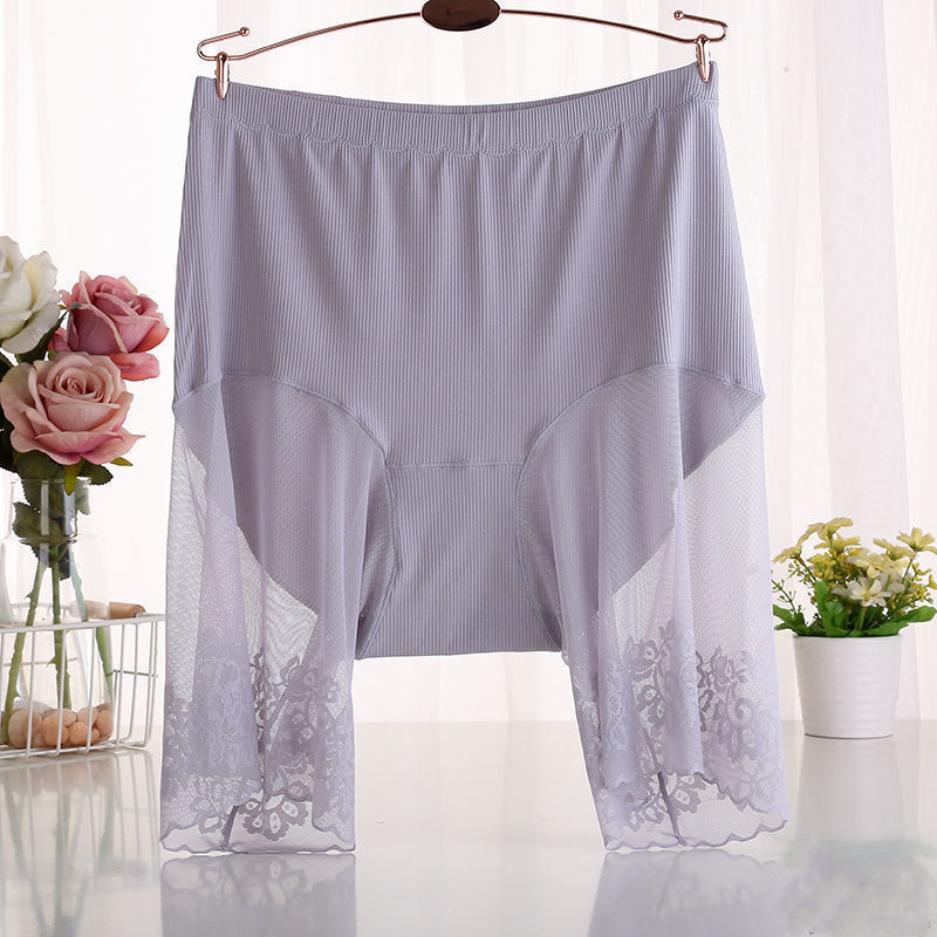 Plus Size Safety Short Pants Women Summer Seamless Under Skirt Pants Anti Chafing Female Sexy Lace Women