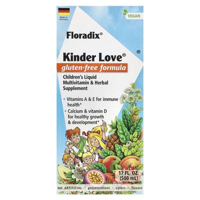 Kinder Love®, жидкая детская мультивитаминная и травяная добавка, 17 жидких унций (500 мл)