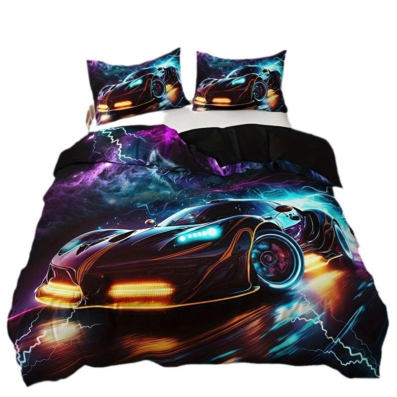 Three Piece Sports Car Series Down Quilt Cover Grinding Kit Quilt Cover