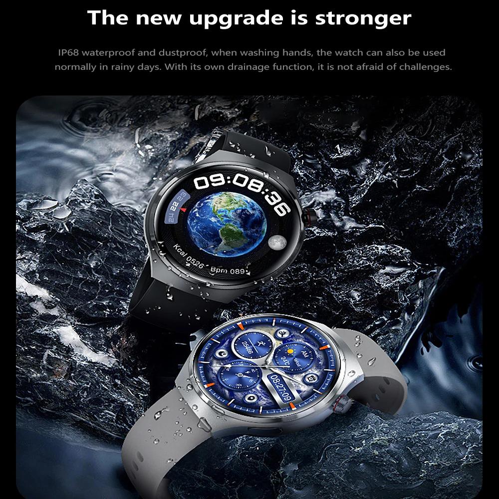 2024 Новые 4 Pro Смарт-часы для мужчин IP68 NFC GPS-трекер AMOLED 360*360 HD экран Heart Rate Bluetooth Call SmartWatch