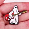Punk Guitar Ghost Brooch Halloween Badge Decoration Pins